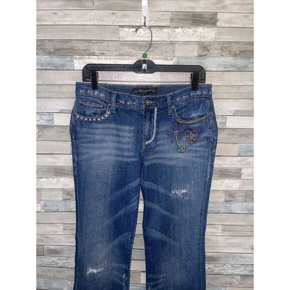 Women’s lucky brand jeans dark wash boot cut Y2K size 6/28 - Picture 2 of 8